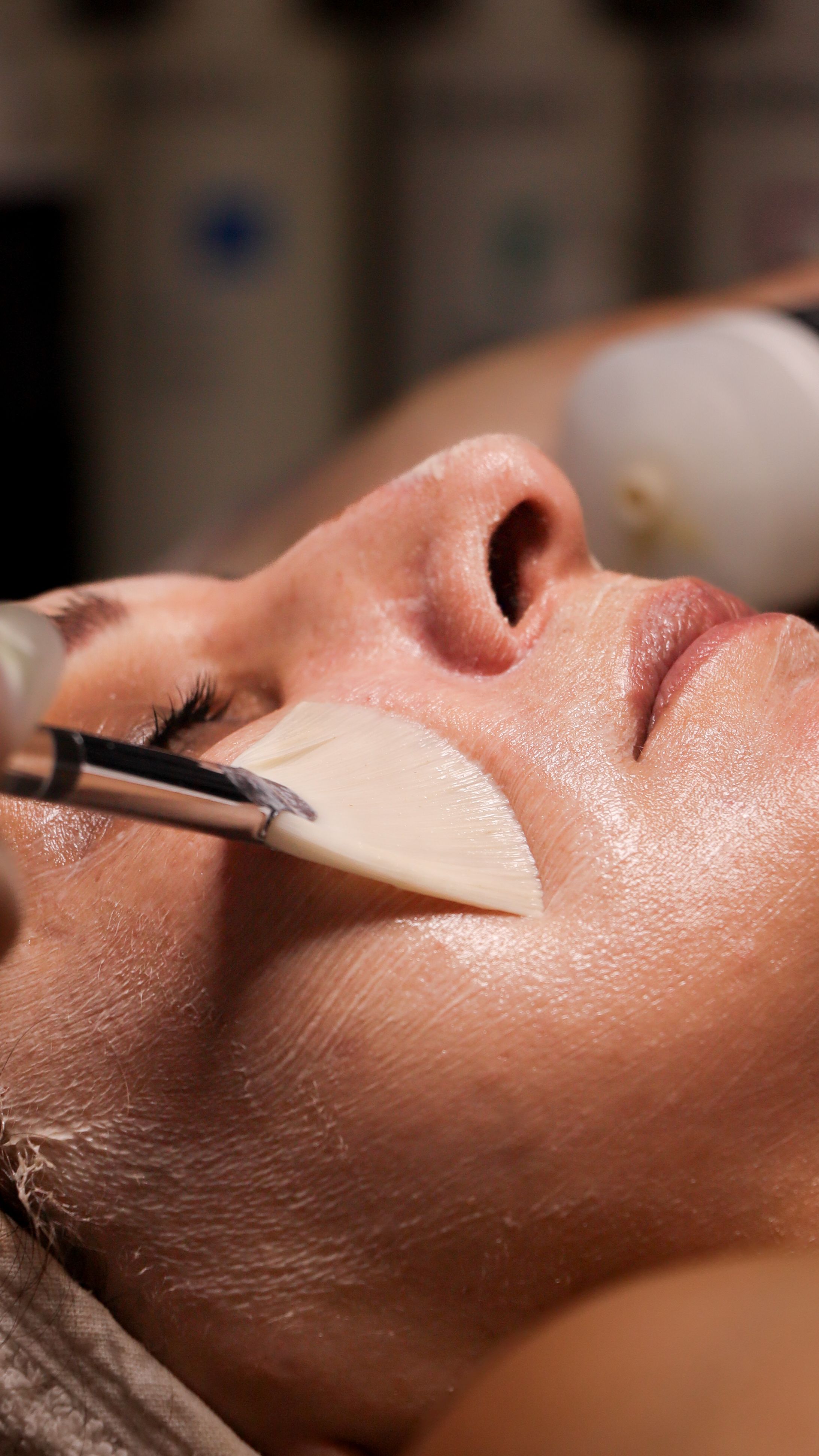 Facial treatment in progress — Doral, FL